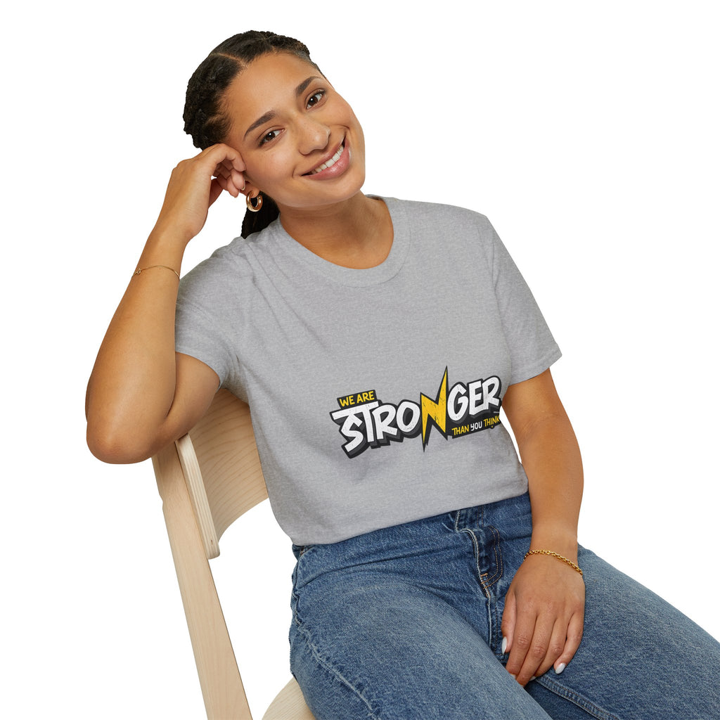 We Are Stronger Lightning Tee — Inspirational Graphic T-Shirt