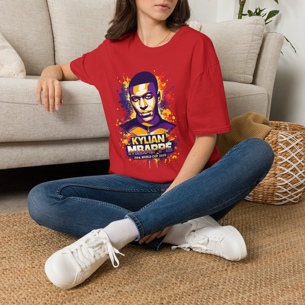 France legend Graphic T-Shirt — Vibrant Splash Portrait Soccer Fan Tee