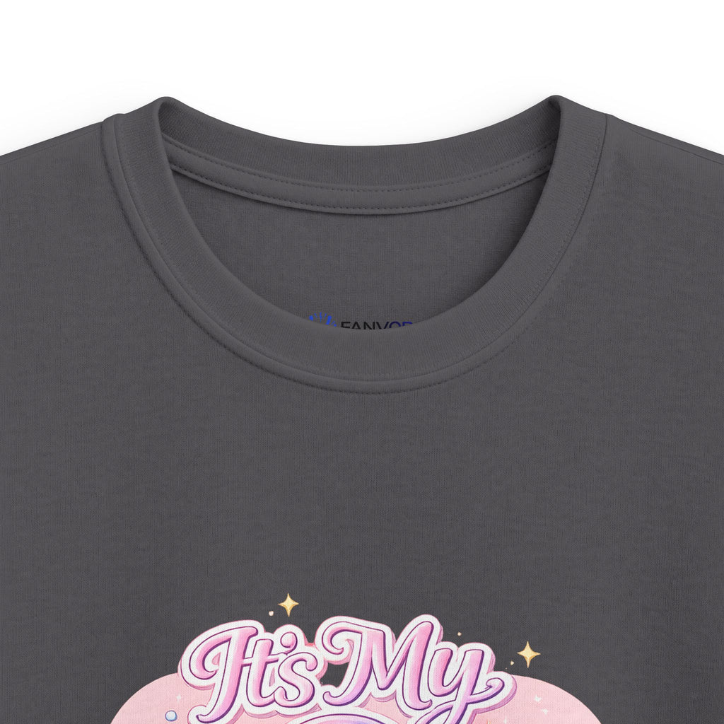Kids 9th Birthday T‑Shirt - 'It's My 9th Birthday' Pink Heart Graphic Tee