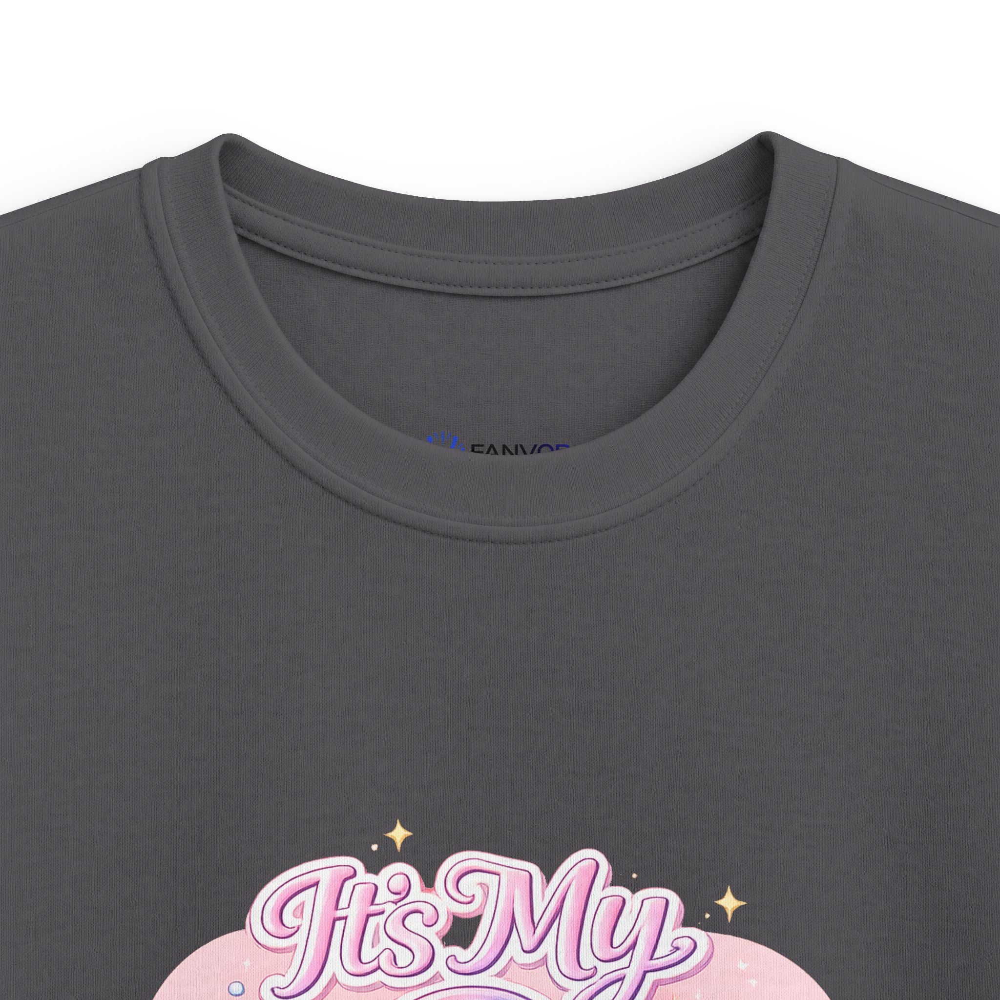 Kids 9th Birthday T‑Shirt - 'It's My 9th Birthday' Pink Heart Graphic Tee