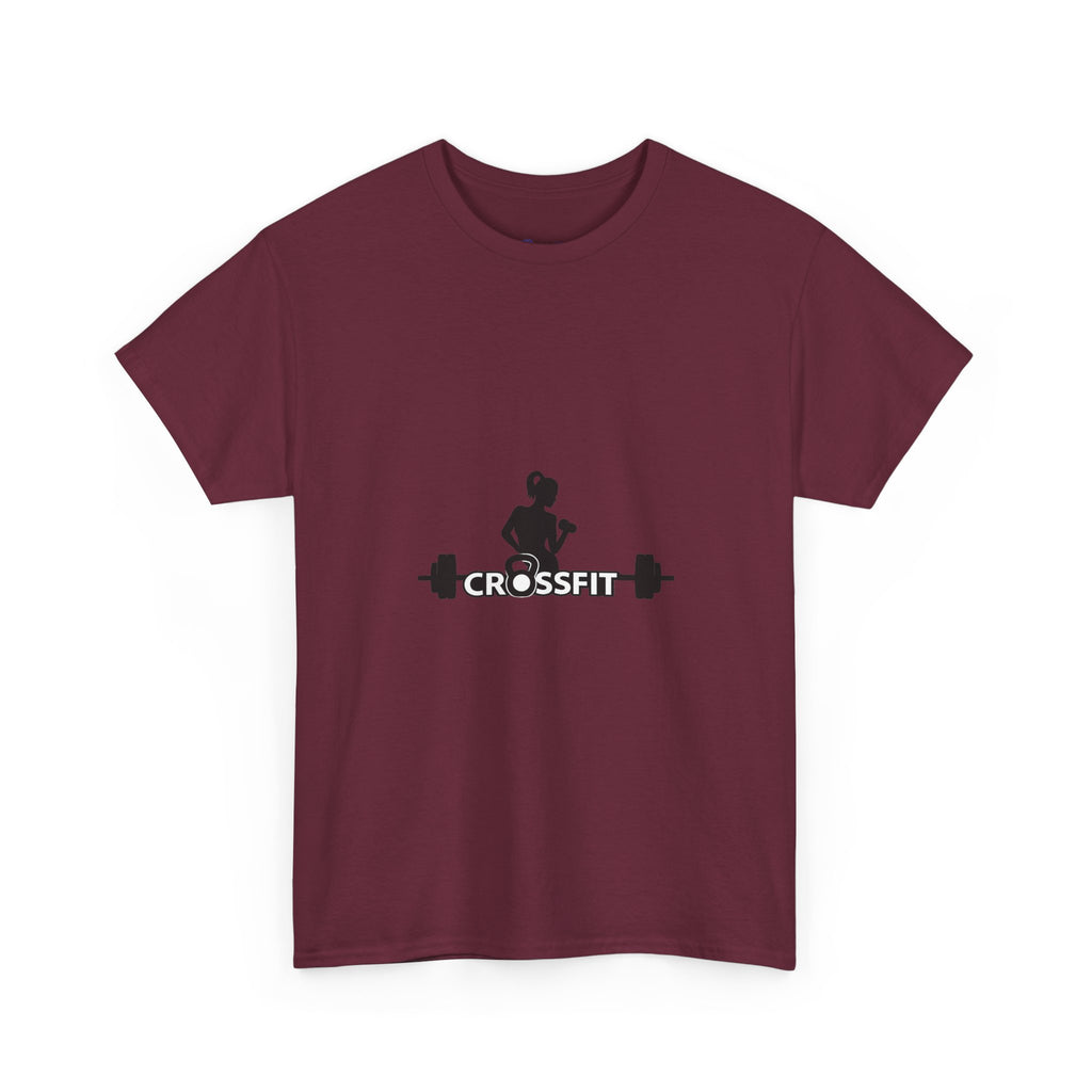 CrossFit Weightlifter T-Shirt — Barbell Silhouette Gym Tee