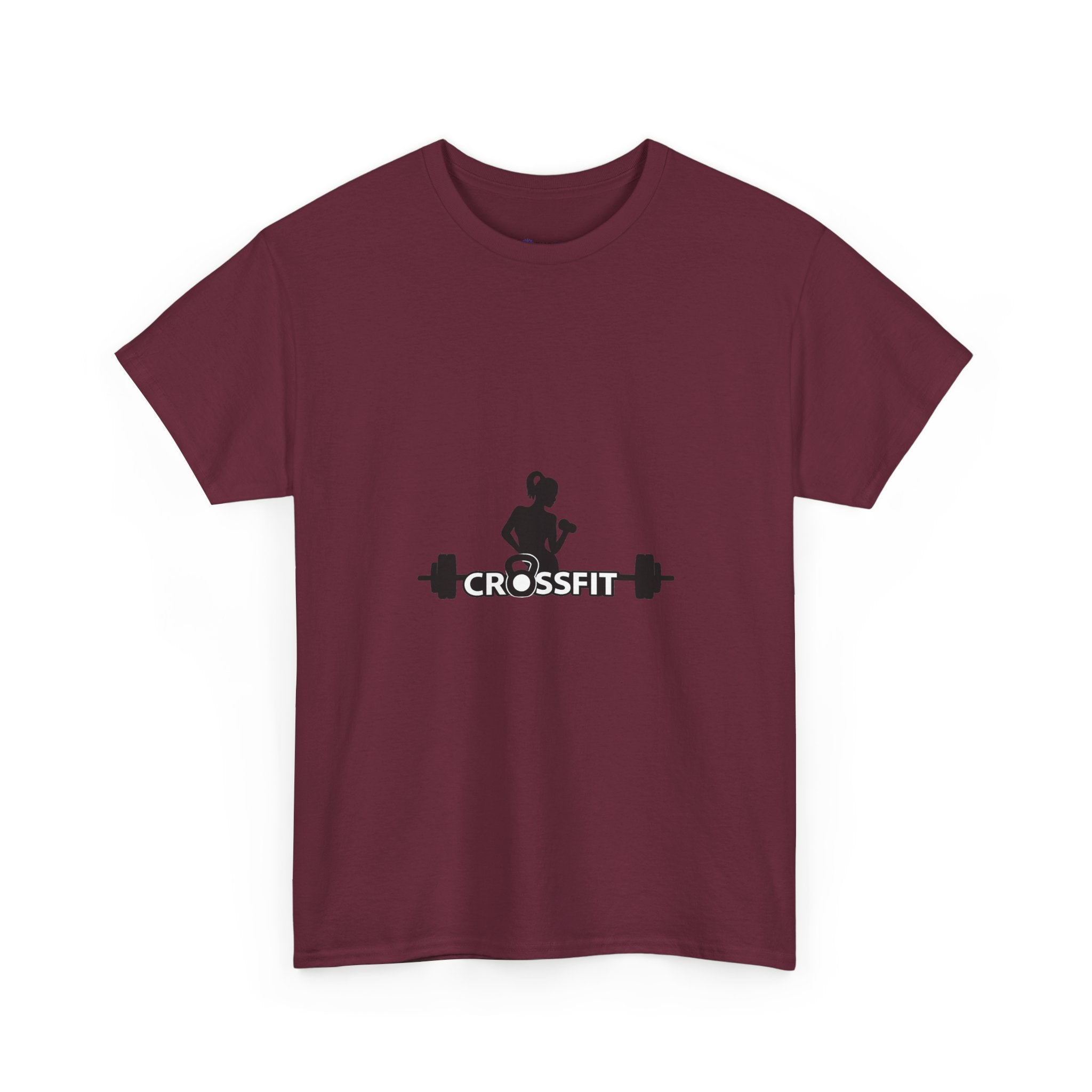 CrossFit Weightlifter T-Shirt — Barbell Silhouette Gym Tee