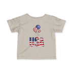 Infant Tee - USA Flag Balloons Graphic (Patriotic 4th of July Baby Shirt).