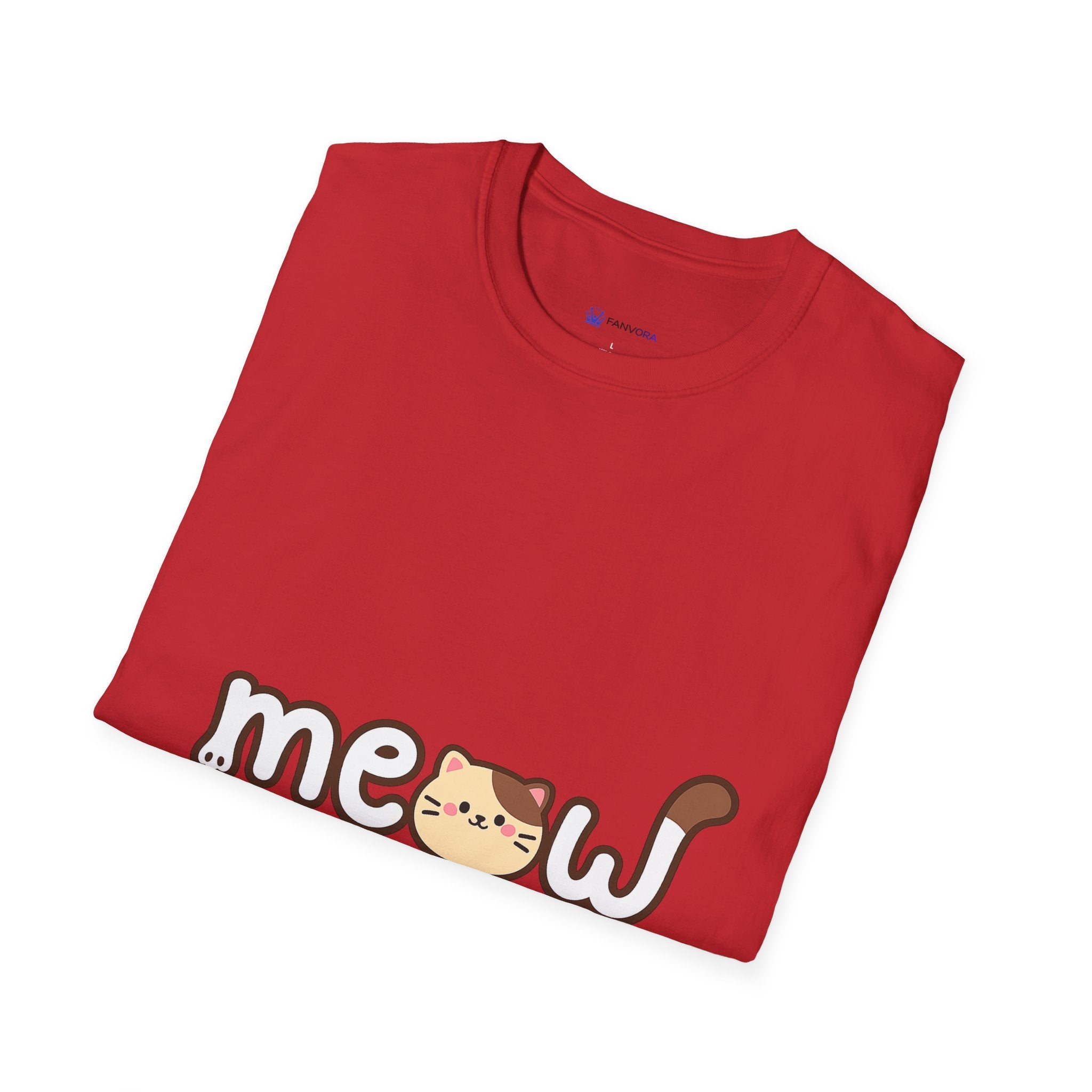 Cat Meow T-Shirt — Cute Cartoon Kitty Graphic Tee