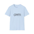 Gym Logo T‑Shirt — Minimal Fitness Tee with Barbell 'Gym' Design
