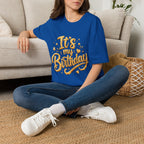 Birthday T-Shirt — "It's My Birthday" Gold Glitter Script Party Tee