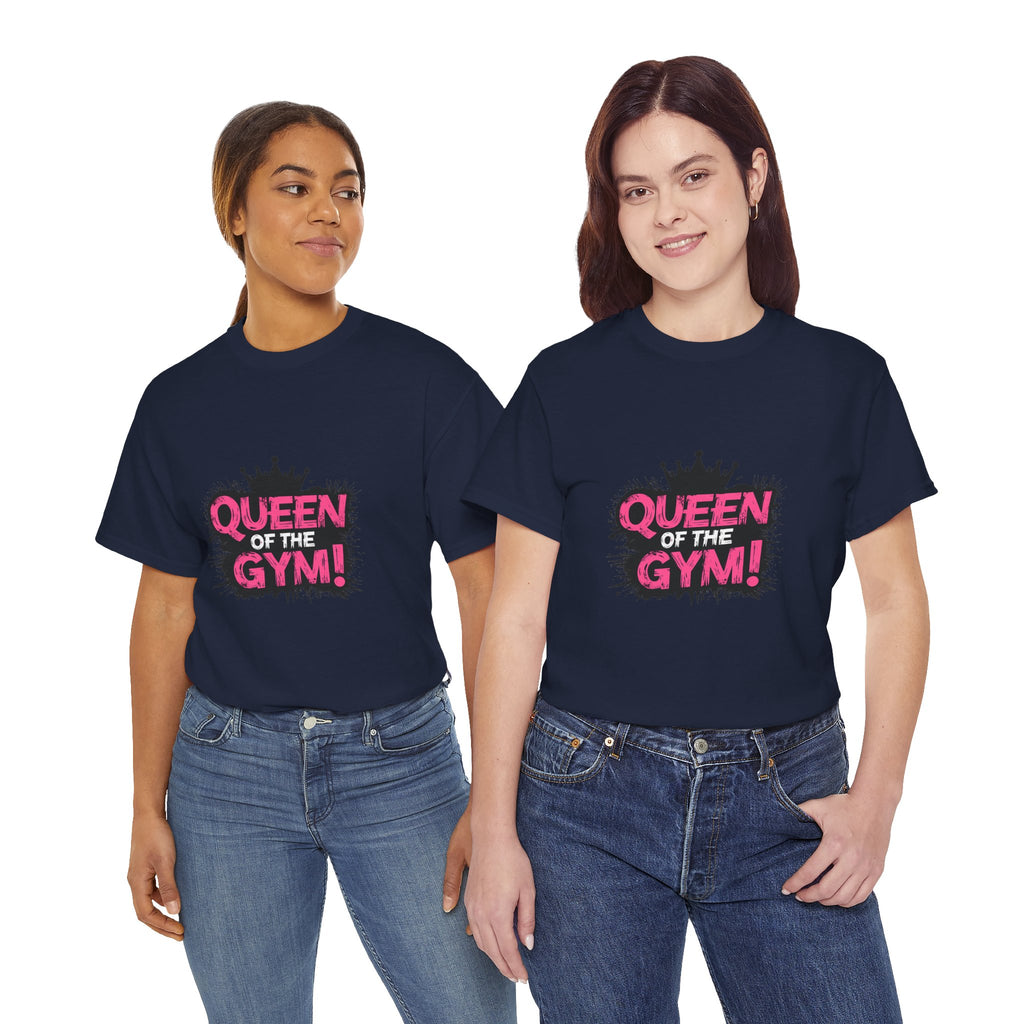 Queen of the Gym T-Shirt — Pink Crown Fitness Tee