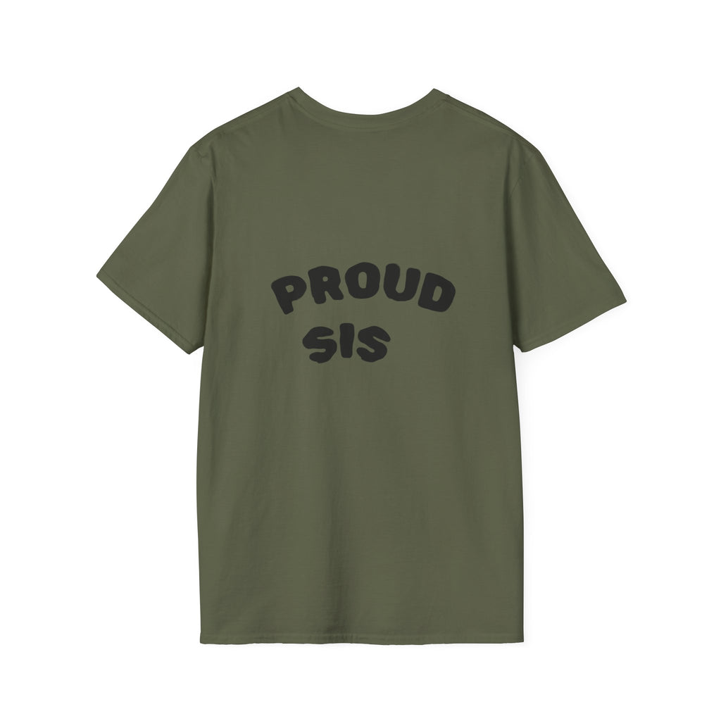 Graduation Day T-Shirt — "Proud Sis" Back Graphic.