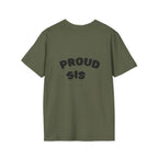 Graduation Day T-Shirt — "Proud Sis" Back Graphic.