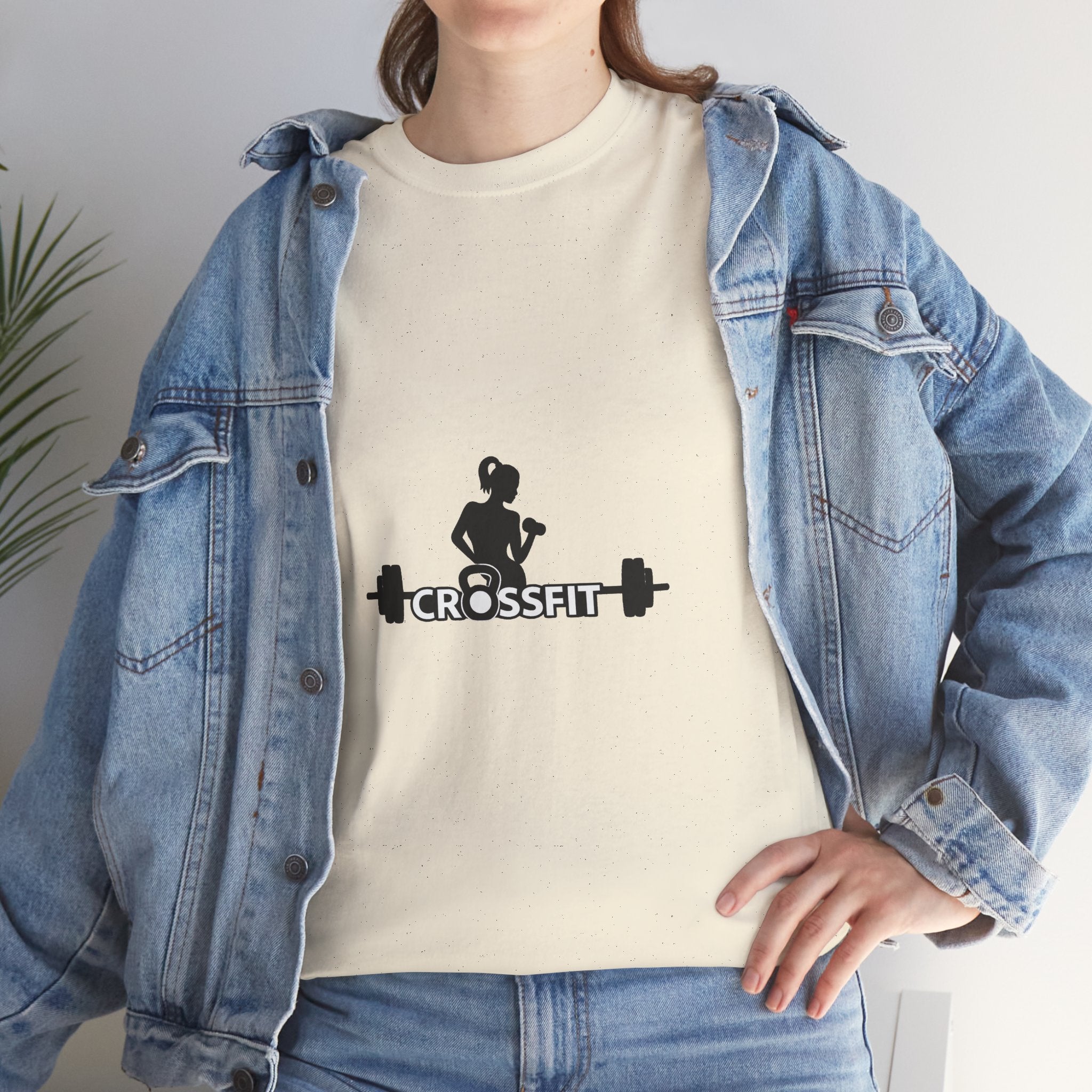 CrossFit Weightlifter T-Shirt — Barbell Silhouette Gym Tee