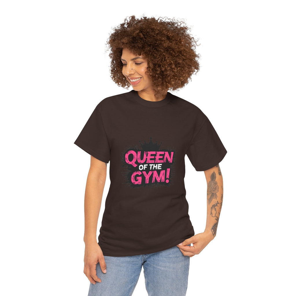 Queen of the Gym T-Shirt — Pink Crown Fitness Tee