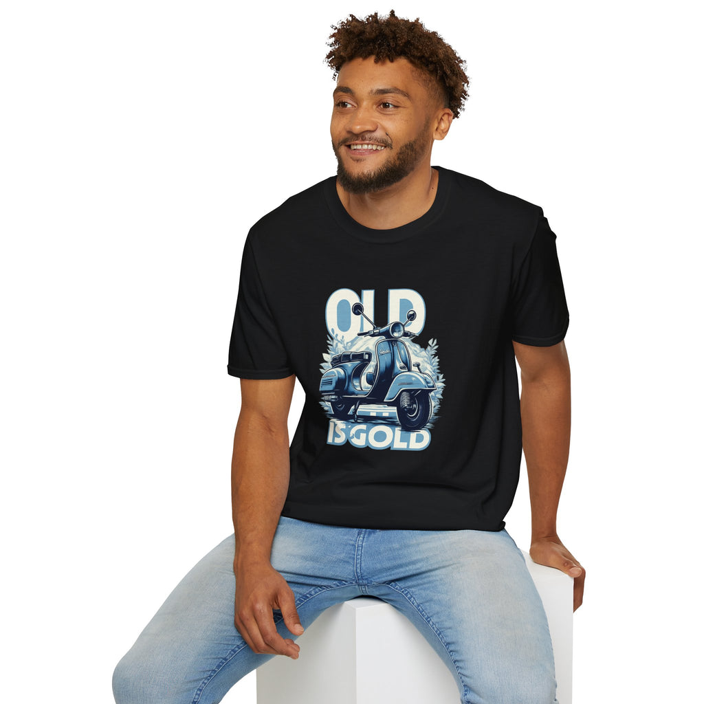 Vintage Scooter T‑Shirt — "Old Is Gold" Retro Vespa Tee