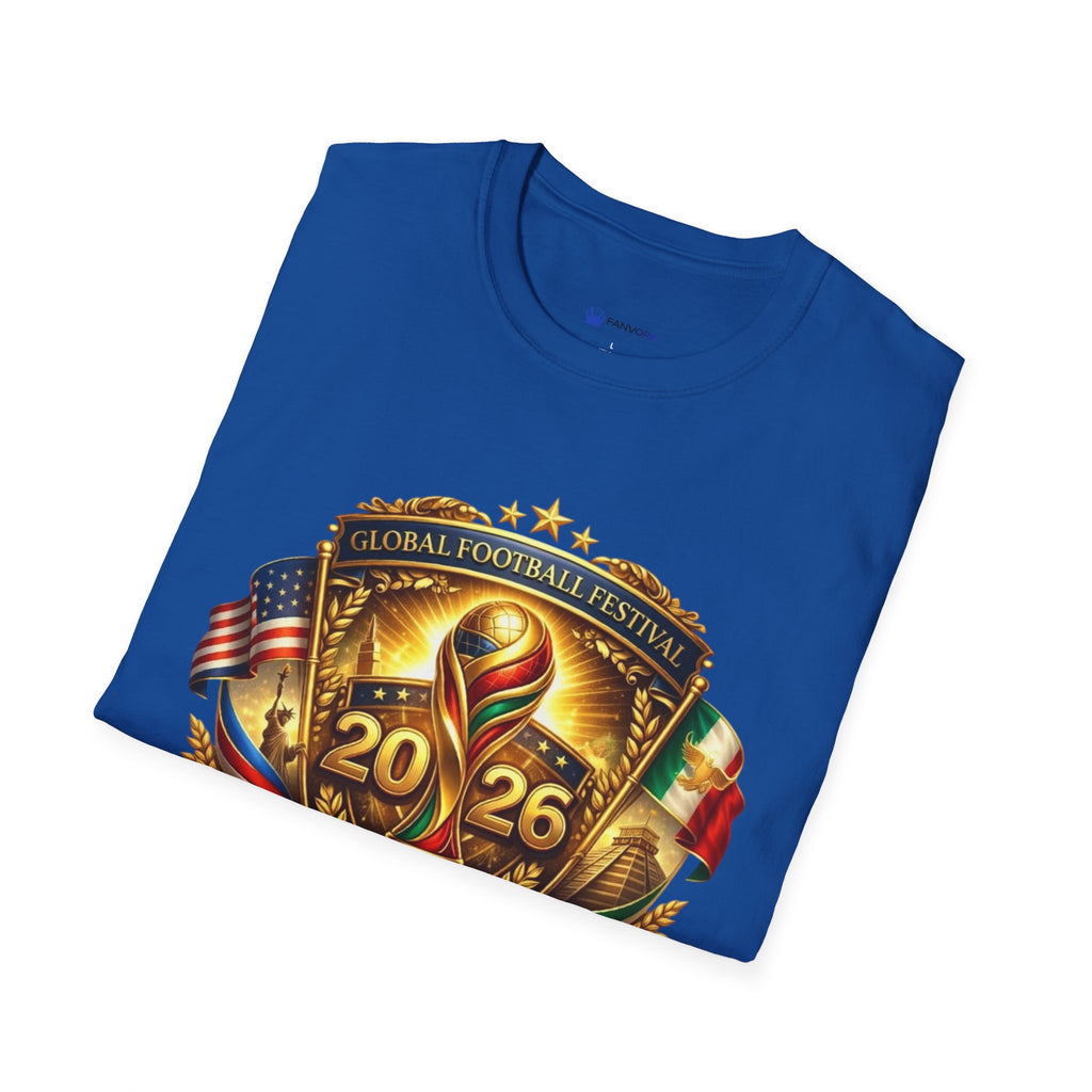 2026 Global Football Festival T-Shirt — Style Soccer Tee with USA & Mexico Flags