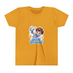 Youth Tee - Cute 'Super Strike!' Soccer Boy Graphic