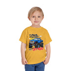 Toddler Tee - "Extreme Adventure 4x4 Off Road" Blue Monster Truck.