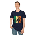 Gym Retro Blocks T‑Shirt — Vintage Fitness Silhouette Tee