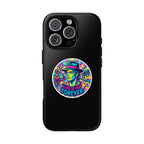 Matte Black iPhone Tough Cases 12 to 17 Pro Max  — "King of Pop Forever" Retro Pop Art Phone Case