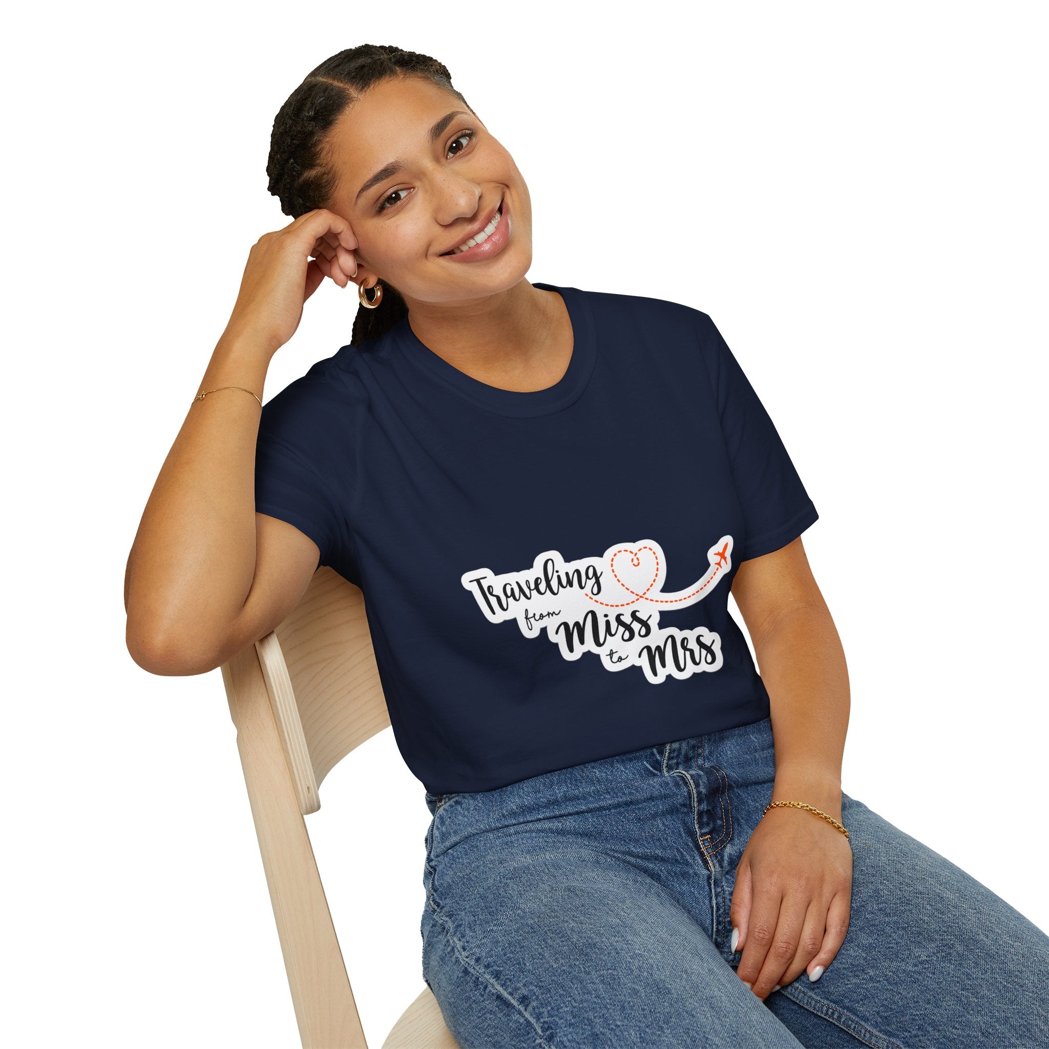 T-Shirt — "Traveling from Miss to Mrs" Bridal Bachelorette Vacation Tee