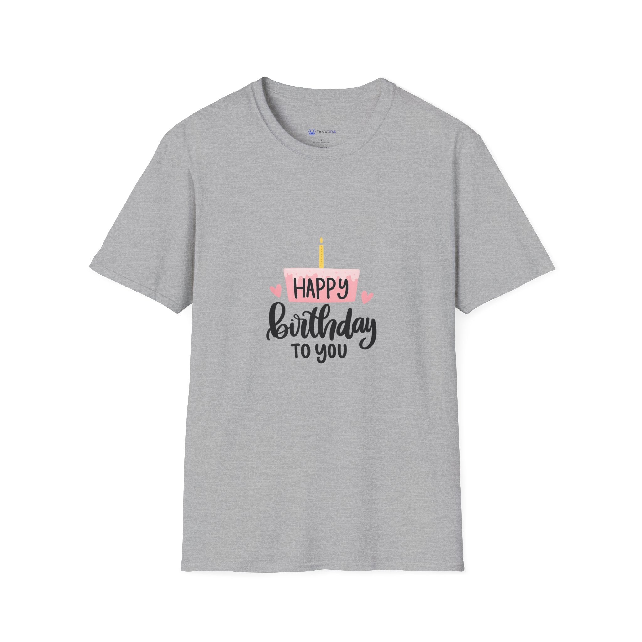 Birthday Cake T-Shirt — "Happy Birthday to You" Cute Candle Design