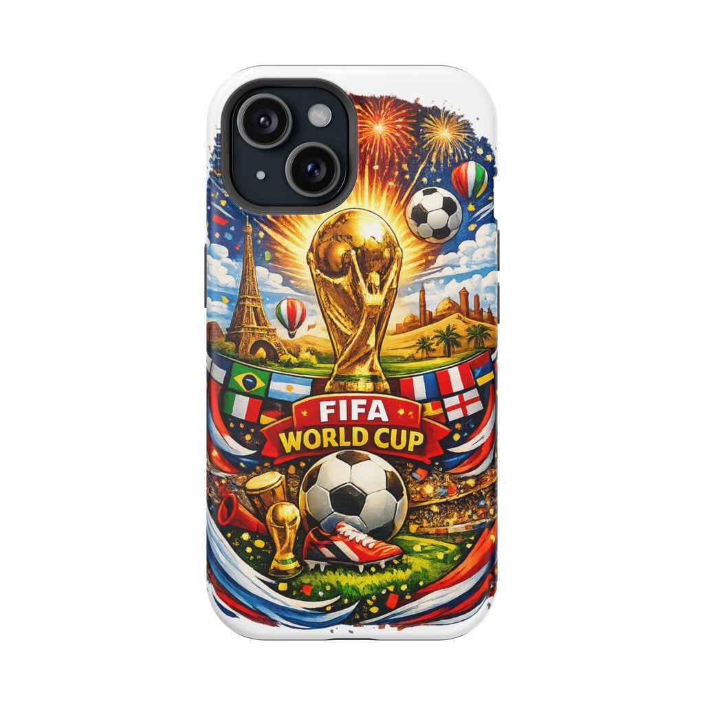Soccer Magnetic Impact-Resistant Phone Case — FIFA Trophy Design