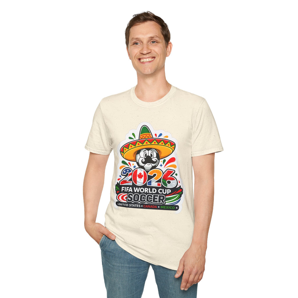 Soccer 2026 Soccer T-Shirt — Colorful Sombrero Mascot Design