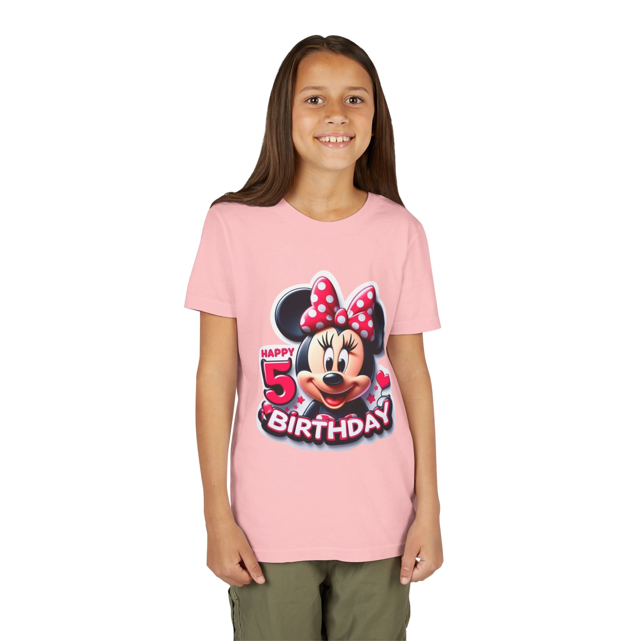 Minnie Mouse Happy 5th Birthday Youth Tee
