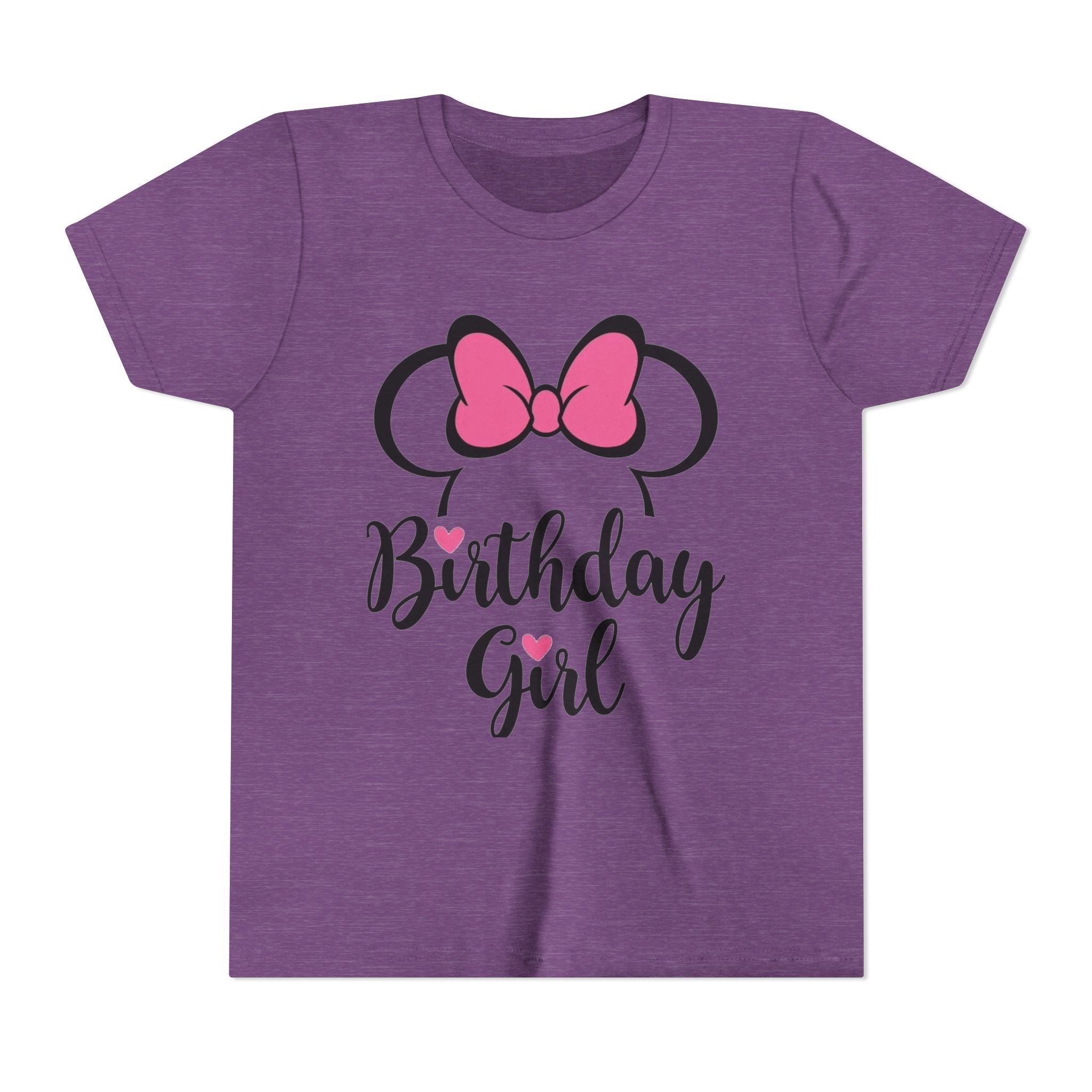 Birthday Girl Youth Tee — Pink Bow Party Shirt for Girls