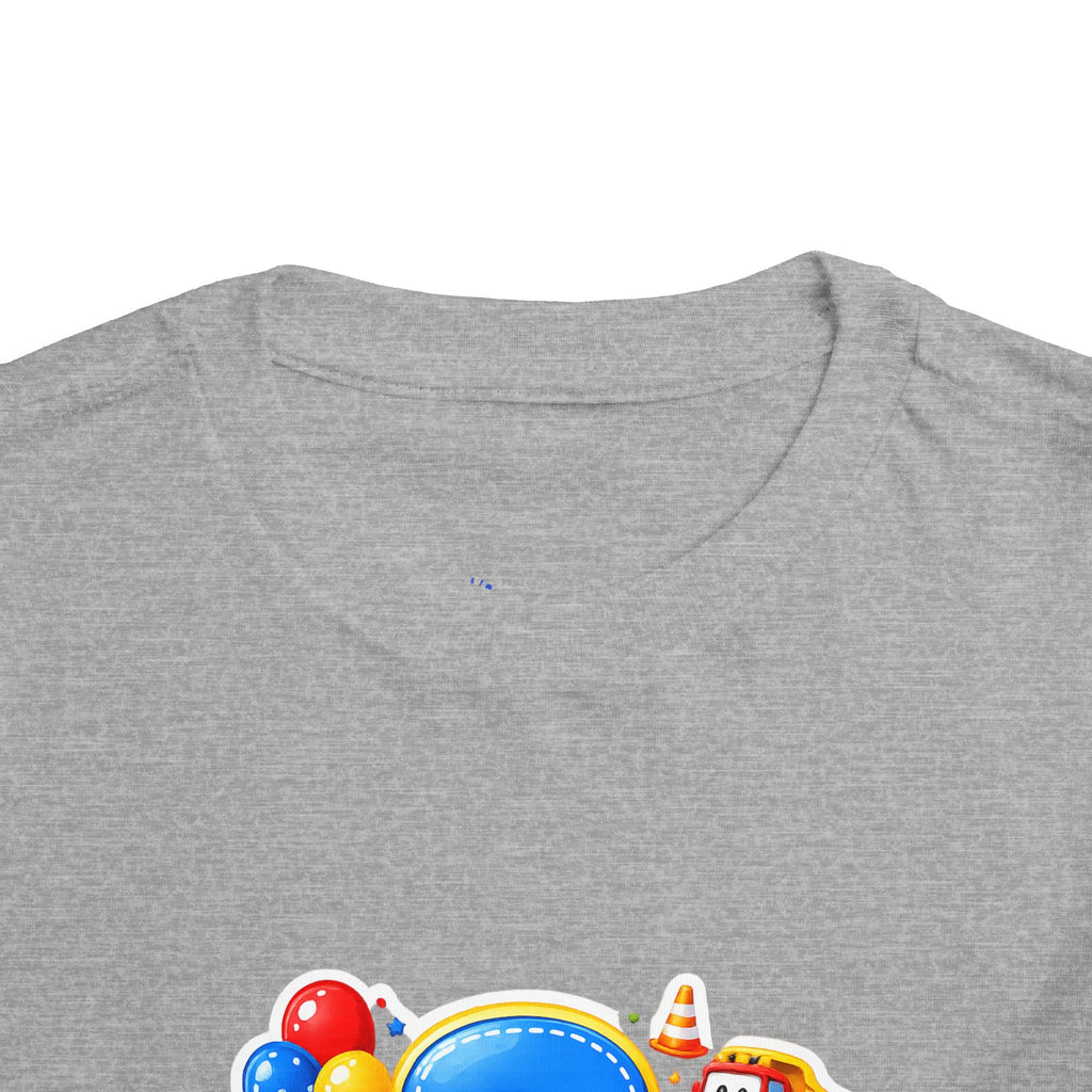 Toddler Birthday Tee — "3" Race Car Happy Birthday Shirt