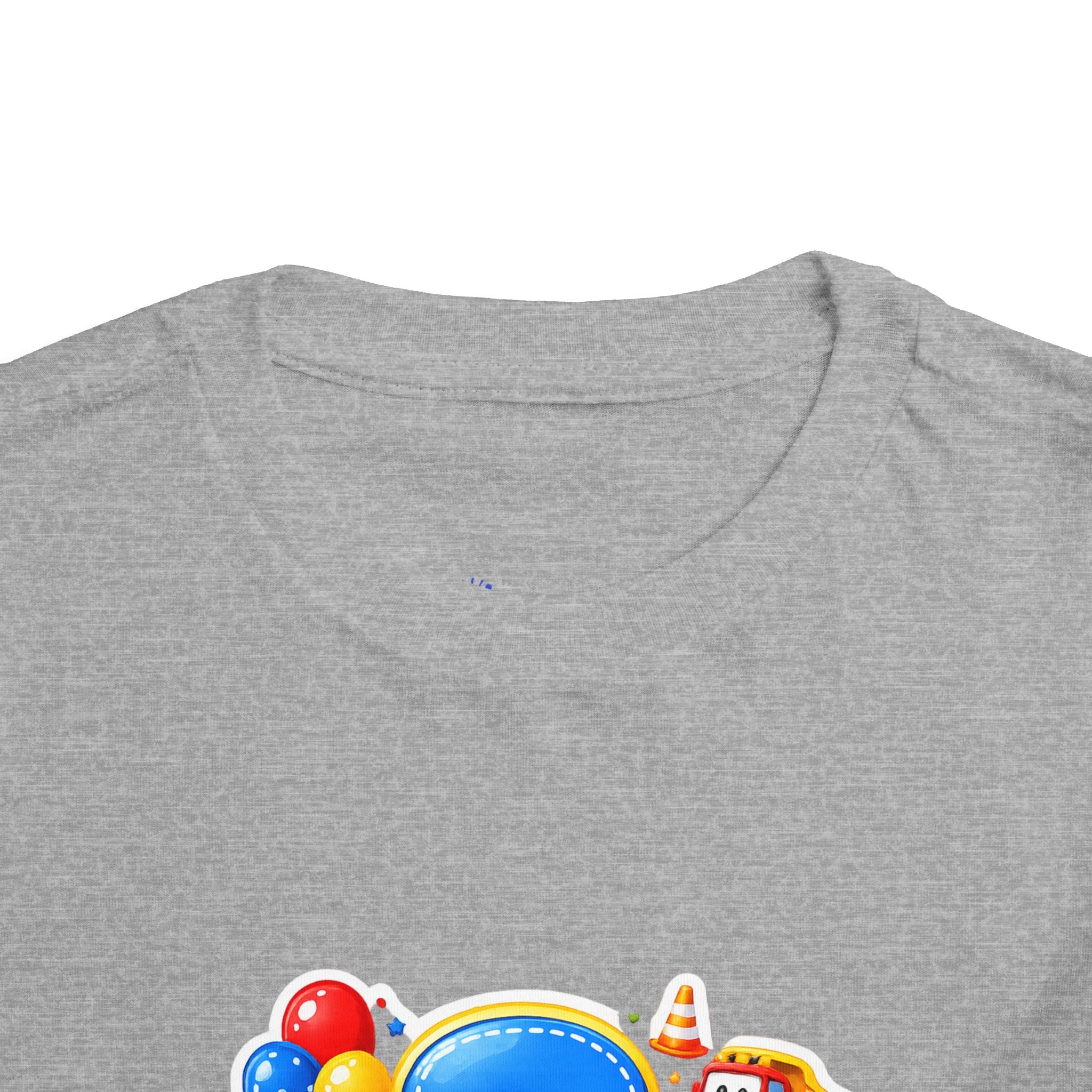 Toddler Birthday Tee — "3" Race Car Happy Birthday Shirt