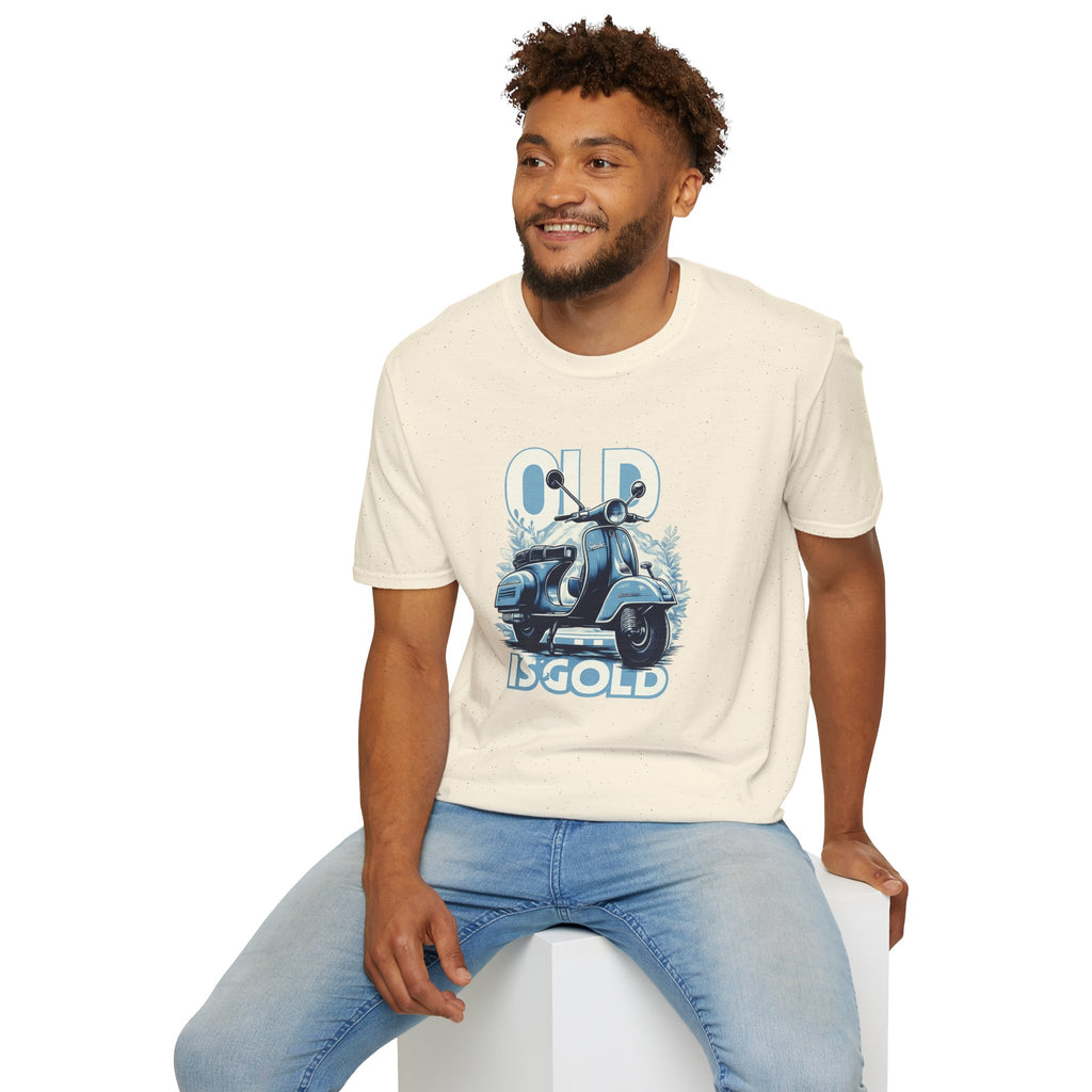 Vintage Scooter T‑Shirt — "Old Is Gold" Retro Vespa Tee