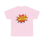 Mom Silhouette Sunset T-Shirt — "Super Mom" Graphic Tee for Mother's Day.