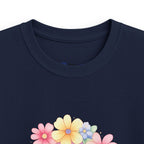 Kids Tee — Pastel Rainbow "Happy Birthday" Floral Design