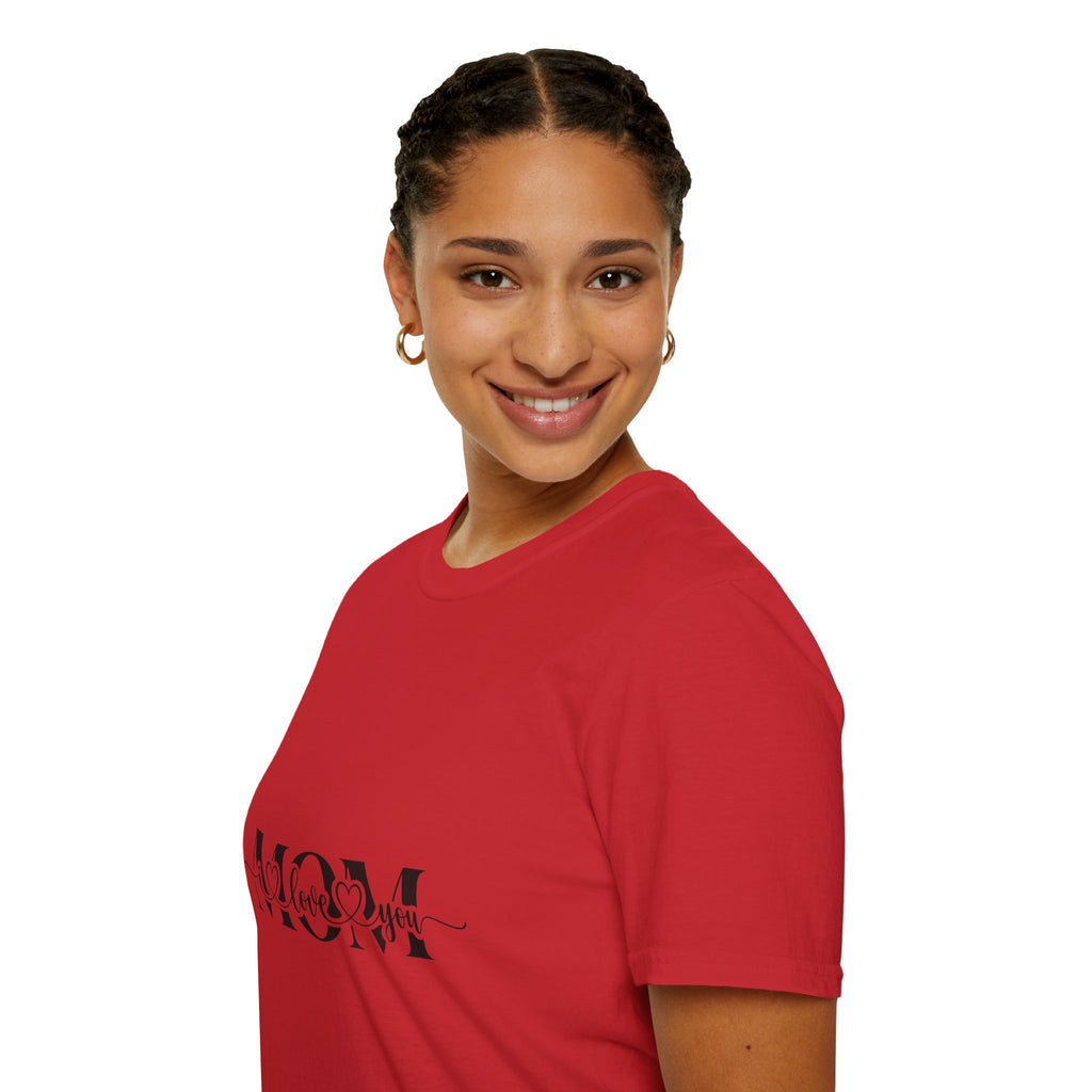Mom "Love You" Graphic T‑Shirt — Mother's Day Floral Heart Tee