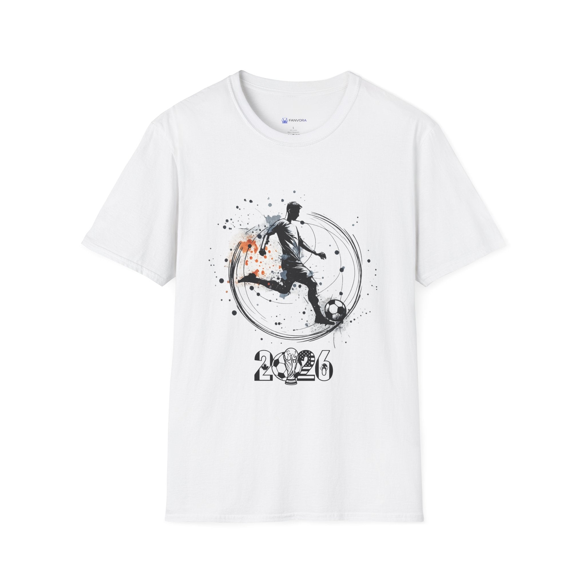 Soccer Player Silhouette T‑Shirt — 2026 Grunge Football Design