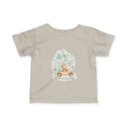 Baby 2nd Birthday Tee - Cute Bear in Car with Balloons Infant Shirt