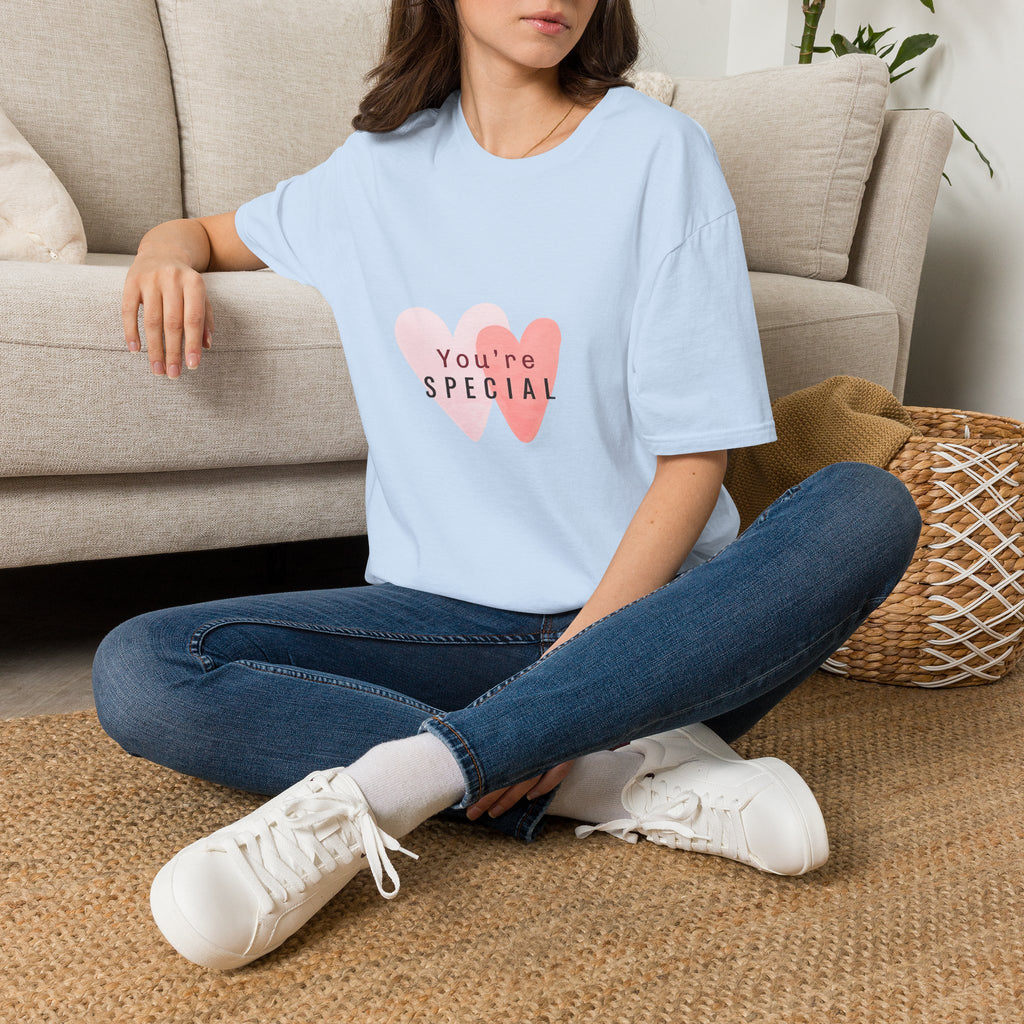 T-Shirt — "You're Special" Pink Heart Graphic Tee — Gift for Friends & Loved Ones