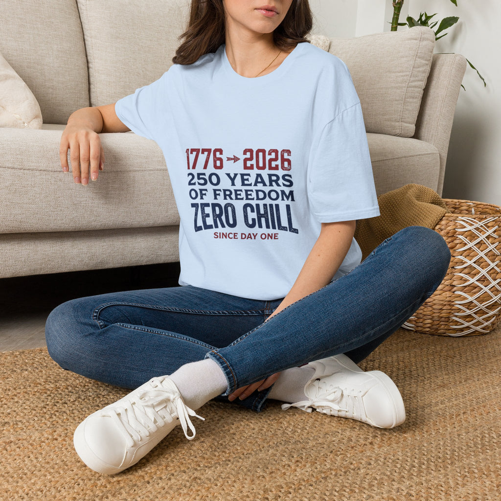 1776→2026 - 250 Years of USA Freedom T-Shirt — Zero Chill Patriotic Tee