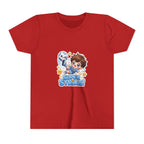 Youth Tee - Cute 'Super Strike!' Soccer Boy Graphic