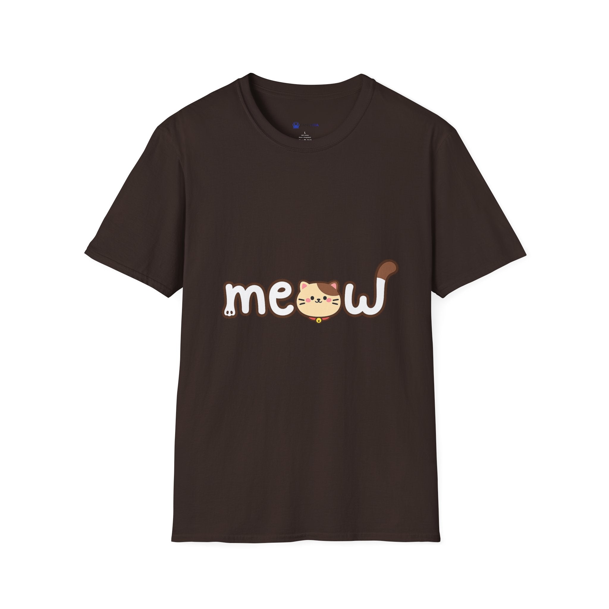Cat Meow T-Shirt — Cute Cartoon Kitty Graphic Tee