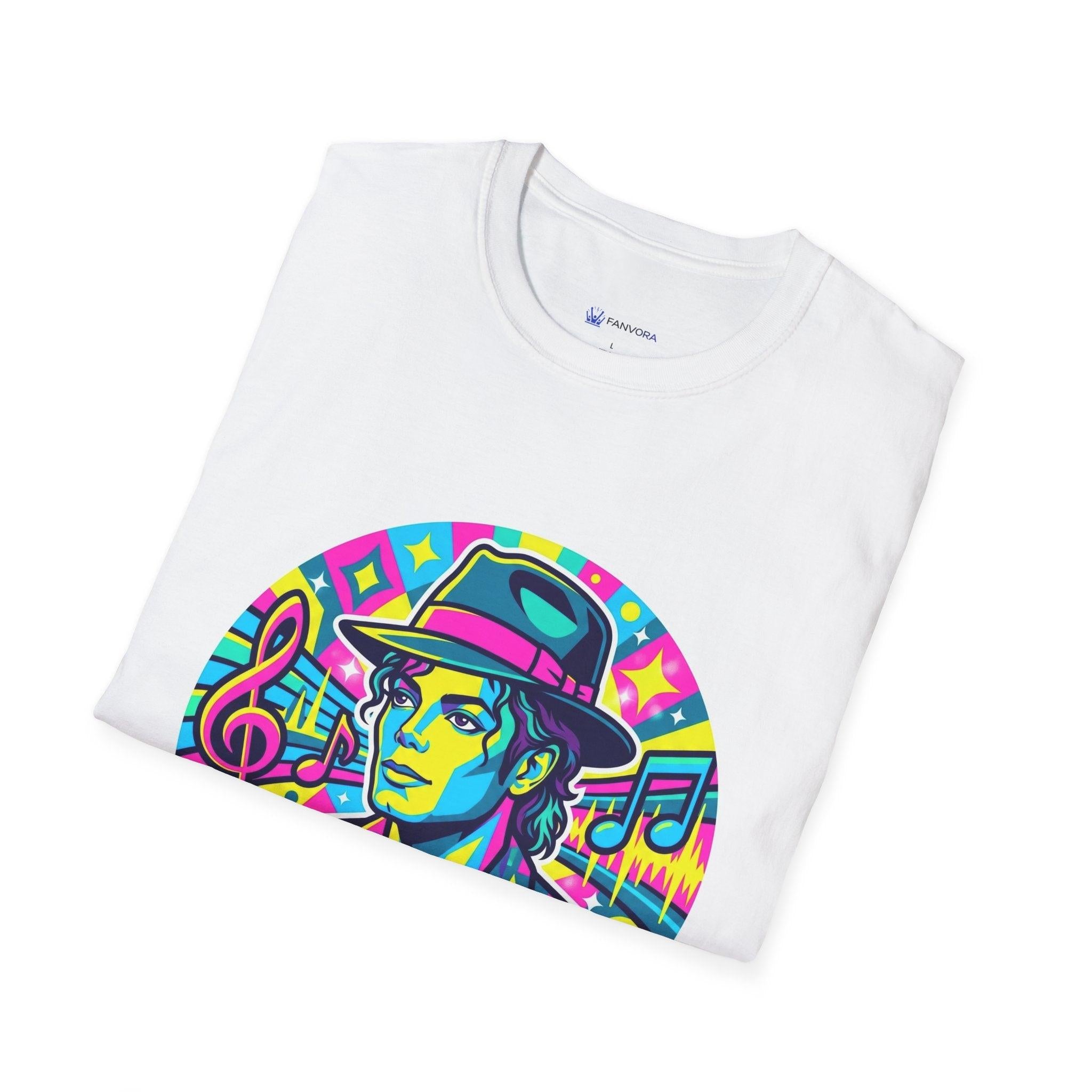 T-Shirt — King of Pop Forever Retro Neon Graphic Tee.