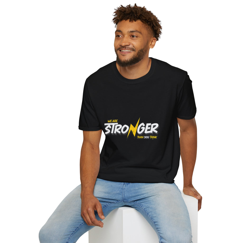 We Are Stronger Lightning Tee — Inspirational Graphic T-Shirt