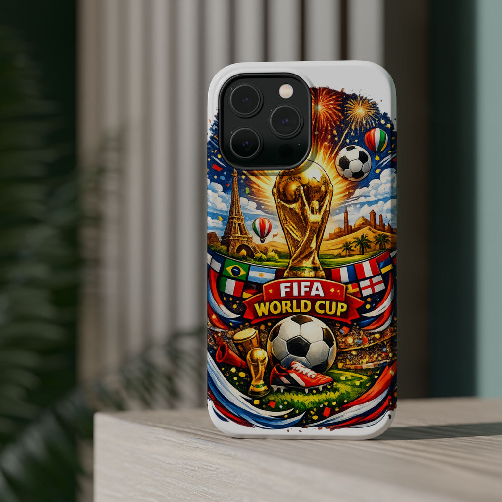 Soccer Magnetic Impact-Resistant Phone Case — FIFA Trophy Design