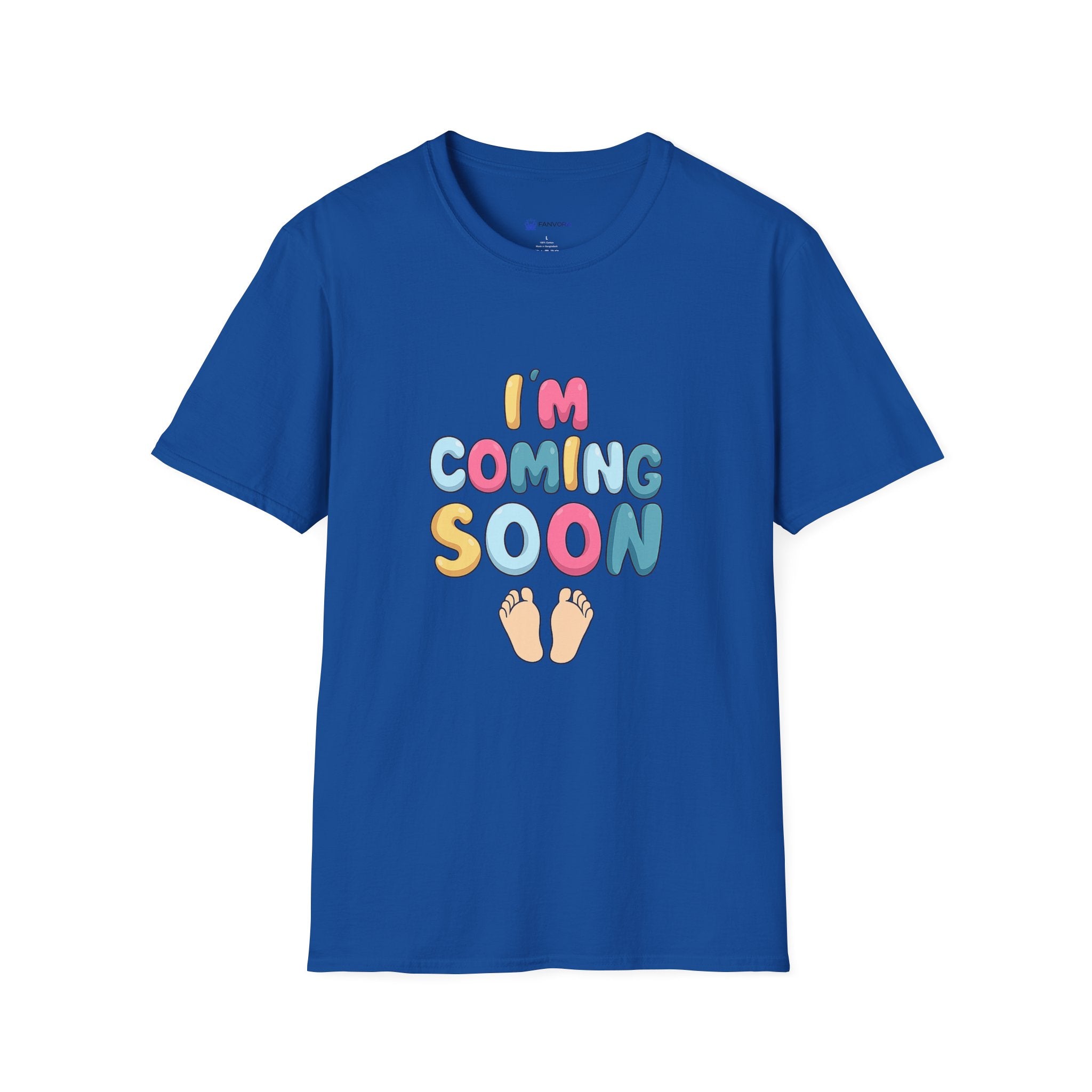 Maternity T-Shirt "I'm Coming Soon" Baby Announcement Tee