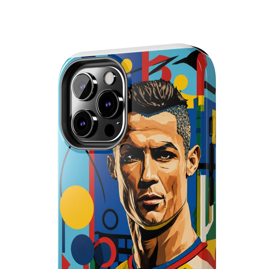 Portugal  legend Pop Art Tough Phone Case — Colorful Soccer Legend Protective Cover.