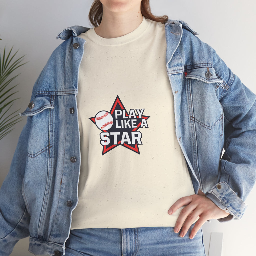 Play Like a Star Baseball Tee — Kids & Youth Sports Shirt