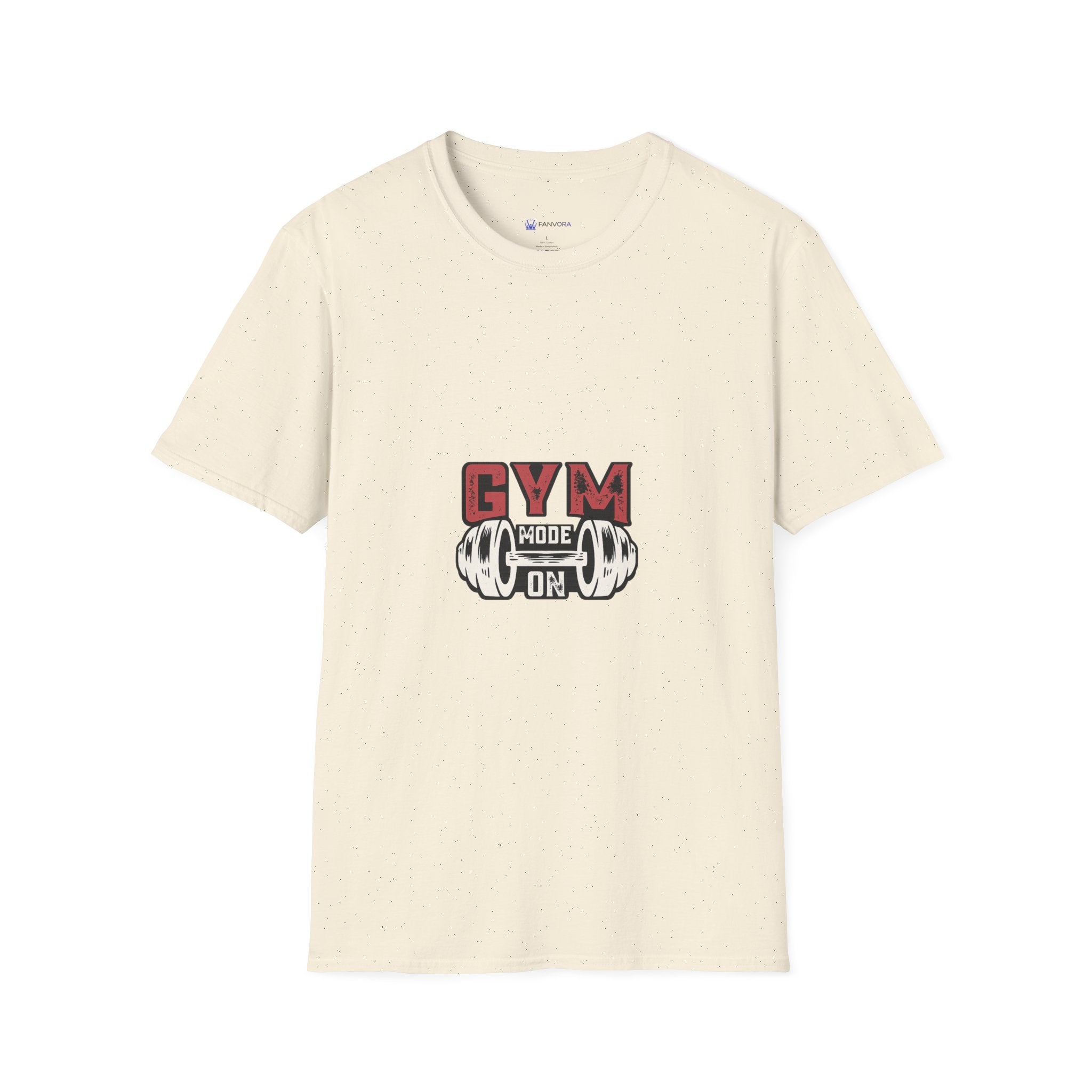 Gym Mode T-Shirt — Fitness Workout Tee with Dumbbell Graphic