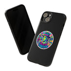 Matte Black iPhone Tough Cases 12 to 17 Pro Max  — "King of Pop Forever" Retro Pop Art Phone Case