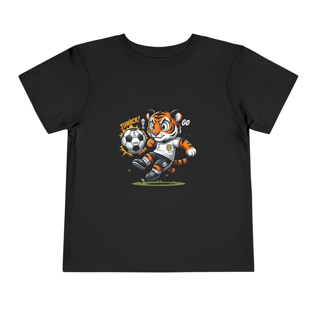 Toddler Soccer Tiger Tee — Cute Kicking Tiger Football Shirt for Kids