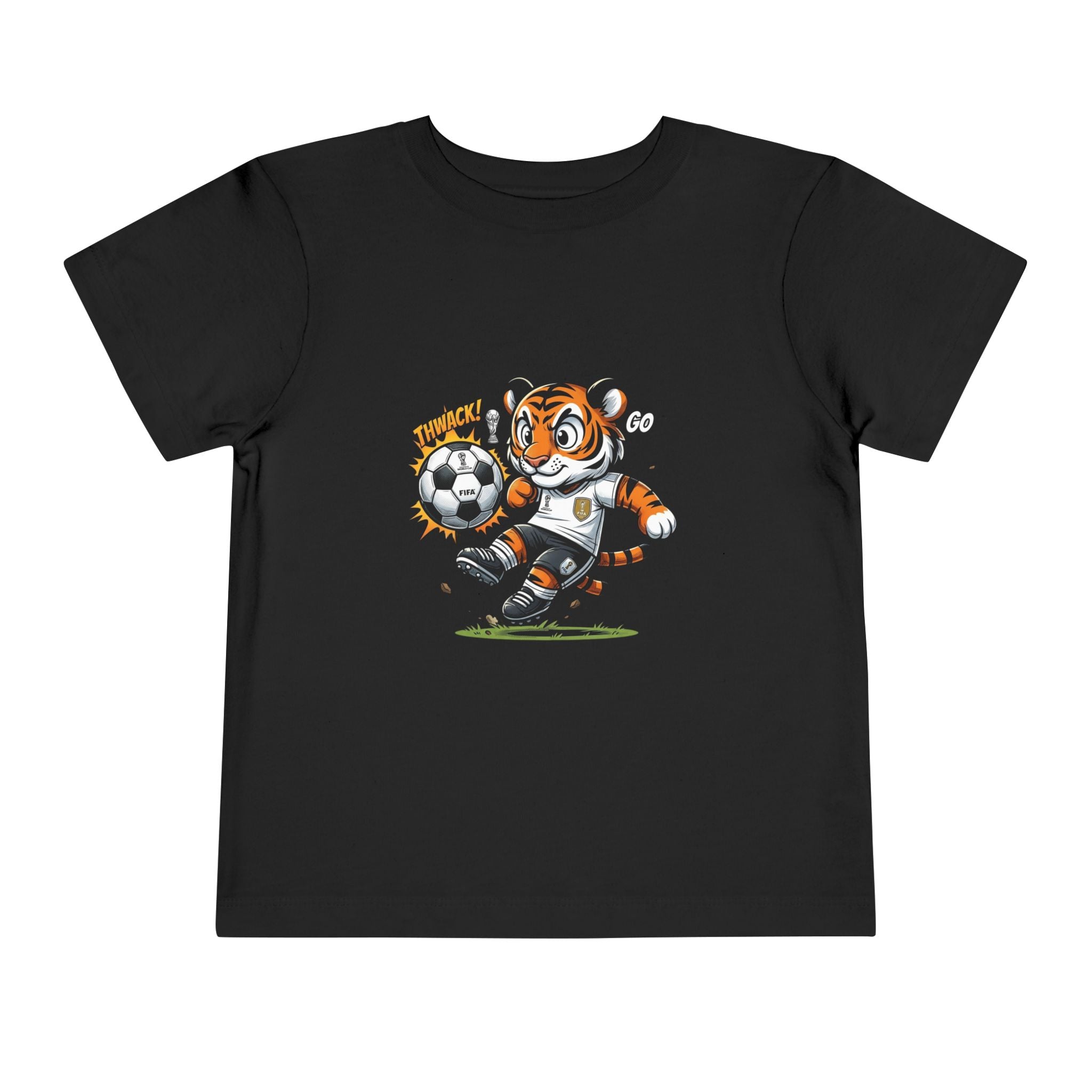 Toddler Soccer Tiger Tee — Cute Kicking Tiger Football Shirt for Kids