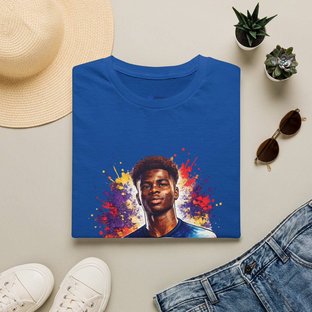 England Lagend Portrait T-Shirt — Color Splash Football Fan Tee